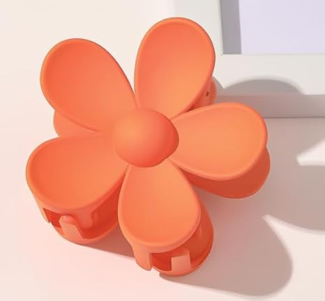1 Pc Tangerine Candy Colored Hair Claw Clips Flower Hair Clips – Big Cute Claw Clips, Thick Hai... | Amazon (US)