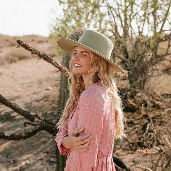 The Dae Triangle Crown Hat - Green | Gigi Pip