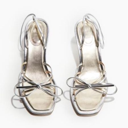 Bow heeled sandals / come in silver and black! 

#LTKshoecrush #LTKstyletip #LTKfindsunder50