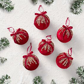 LoveShackFancy Round Ornaments - Set of 6 | Pottery Barn Teen