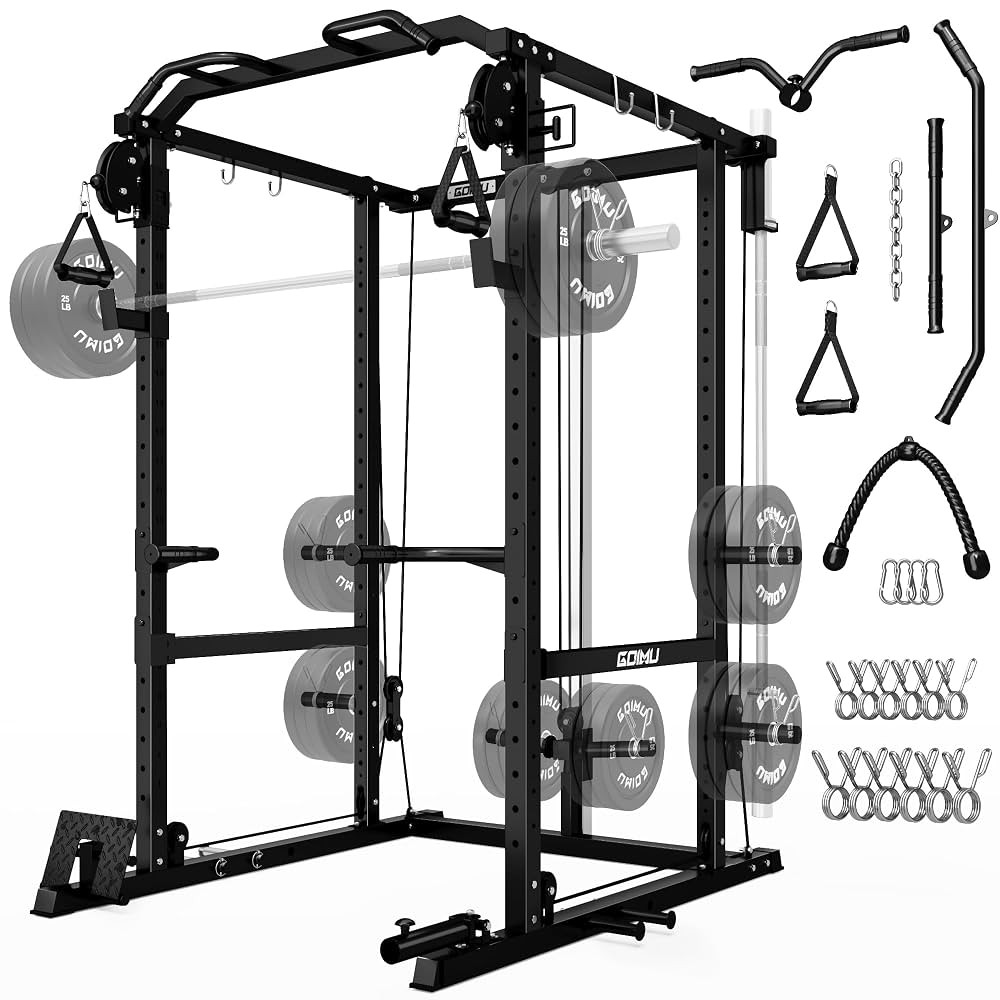 R1-V4 Power Cage Rack, 2000LB Squat Rack with Cable Crossover System, Multi-Function Weight Cage,... | Amazon (US)