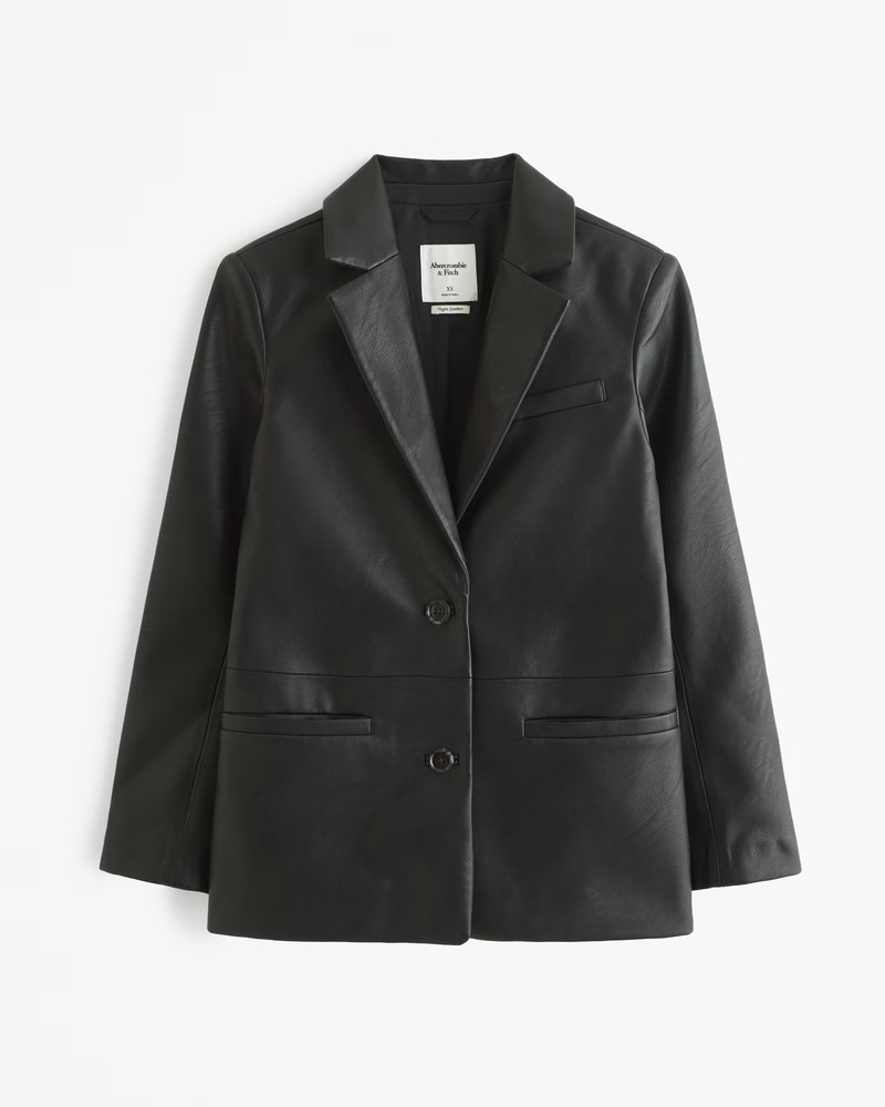 Vegan Leather Blazer | Abercrombie & Fitch (US)