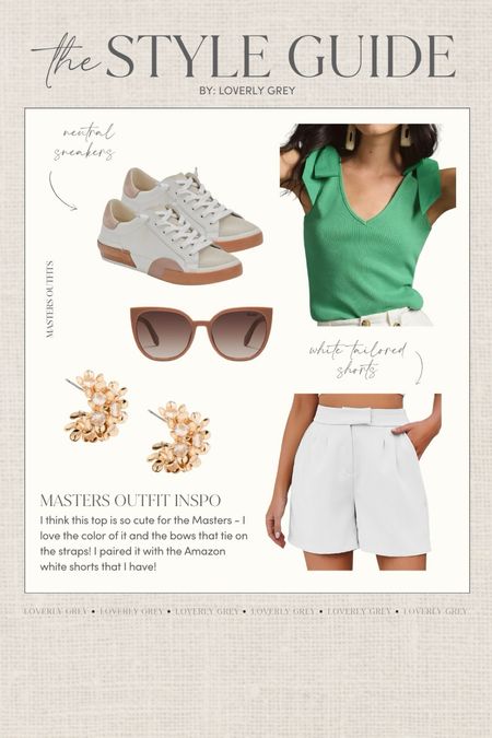 I love this top from Anthropologie! It comes in so many colors, but I love the green for the Masters! Paired it with my Amazon shorts 👏🏼

Loverly Grey, masters outfit ideas, spring outfit 

#LTKSeasonal #LTKstyletip