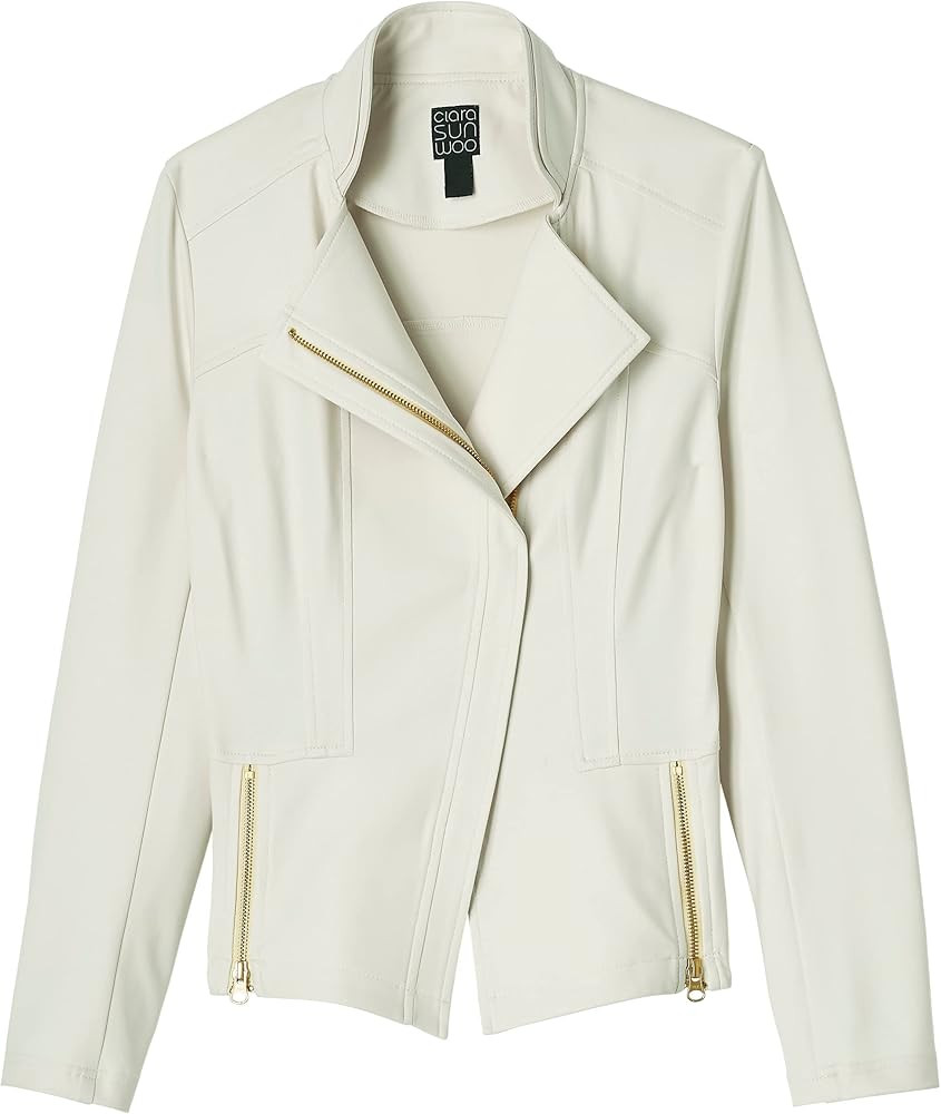 Clara Sunwoo Liquid Leather Signature Womens Jacket | Amazon (US)