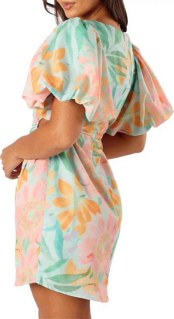 Natalie Puff Sleeve Cutout Minidress | Nordstrom