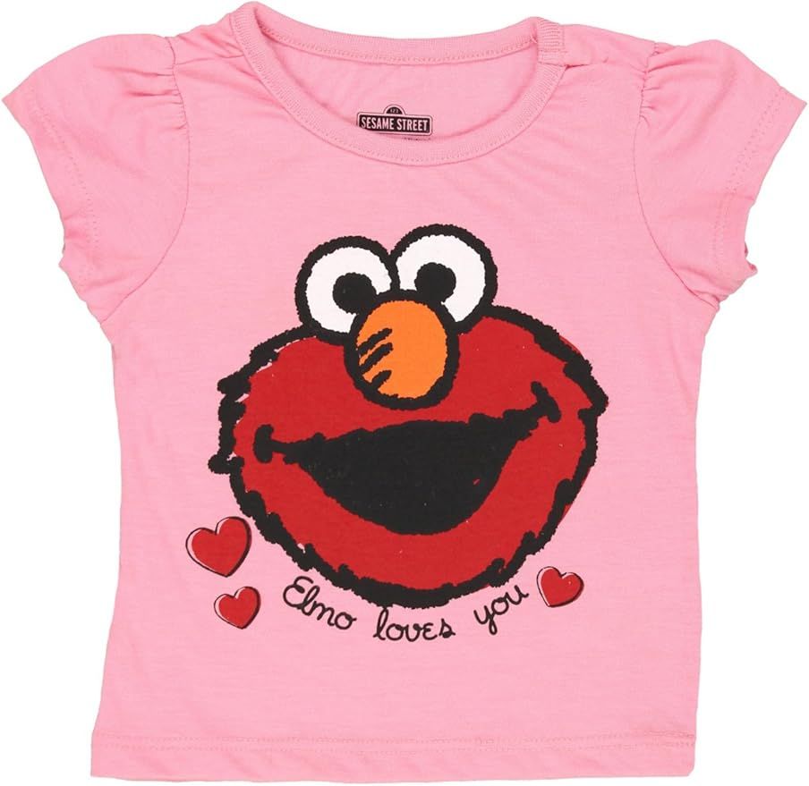 Sesame Street Elmo Girls Short Sleeve Tee (Baby/Toddler) | Amazon (US)