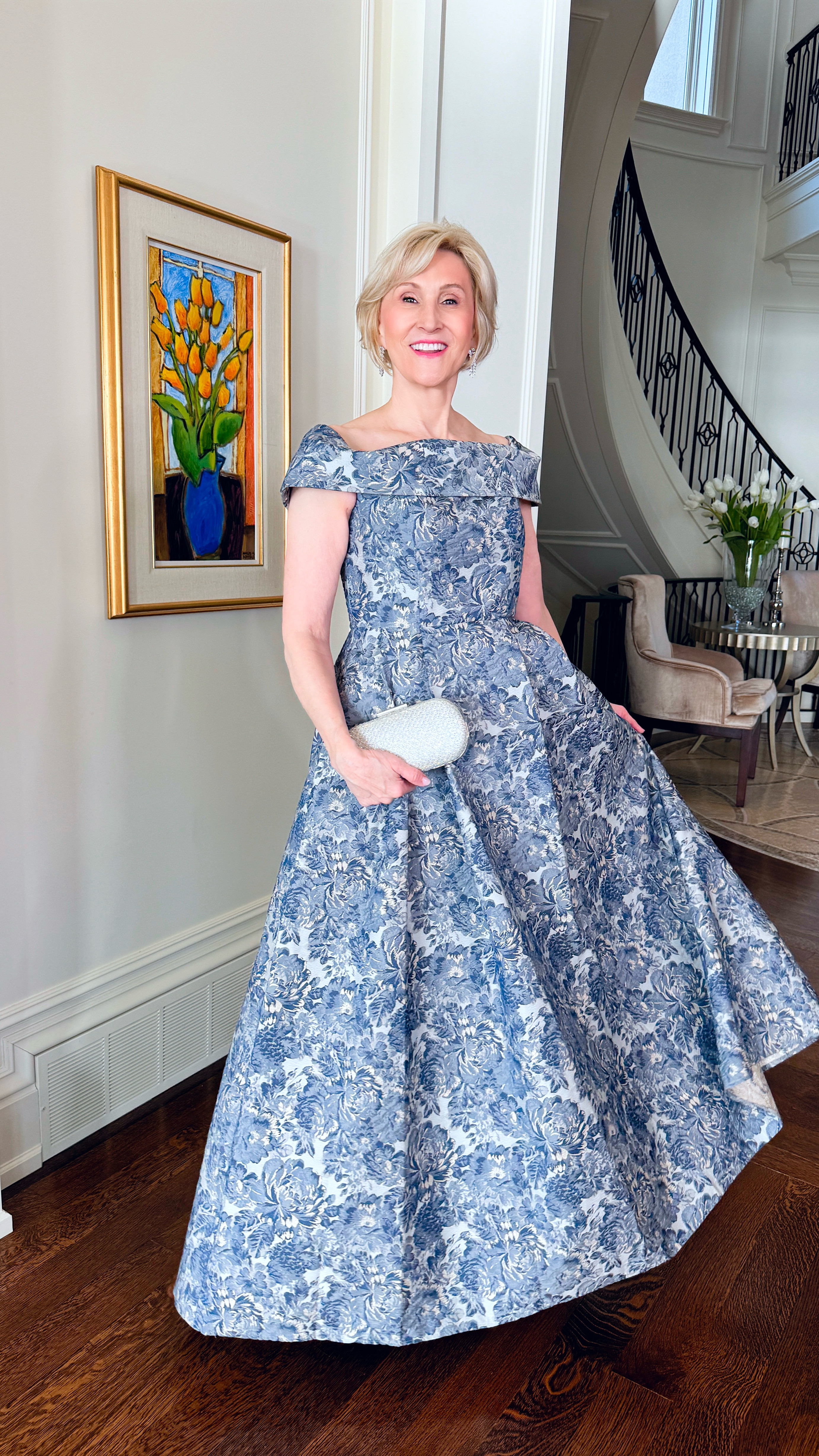 Twirl the night away in this stunning floral printed brocade ball gown from @alexevenings
I love how it shows off my shoulders and has sneaky pockets to keep my phone in to take some special photos of the big day!
🩵Scroll down to shop & follow for more


#LTKWatchNow #LTKWedding #LTKOver40