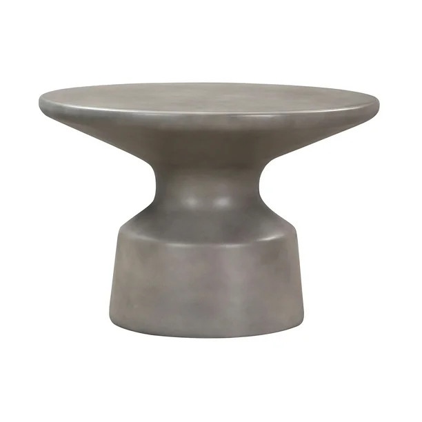 Sephie Round Pedastal Coffee Table in Grey Concrete | Walmart (US)