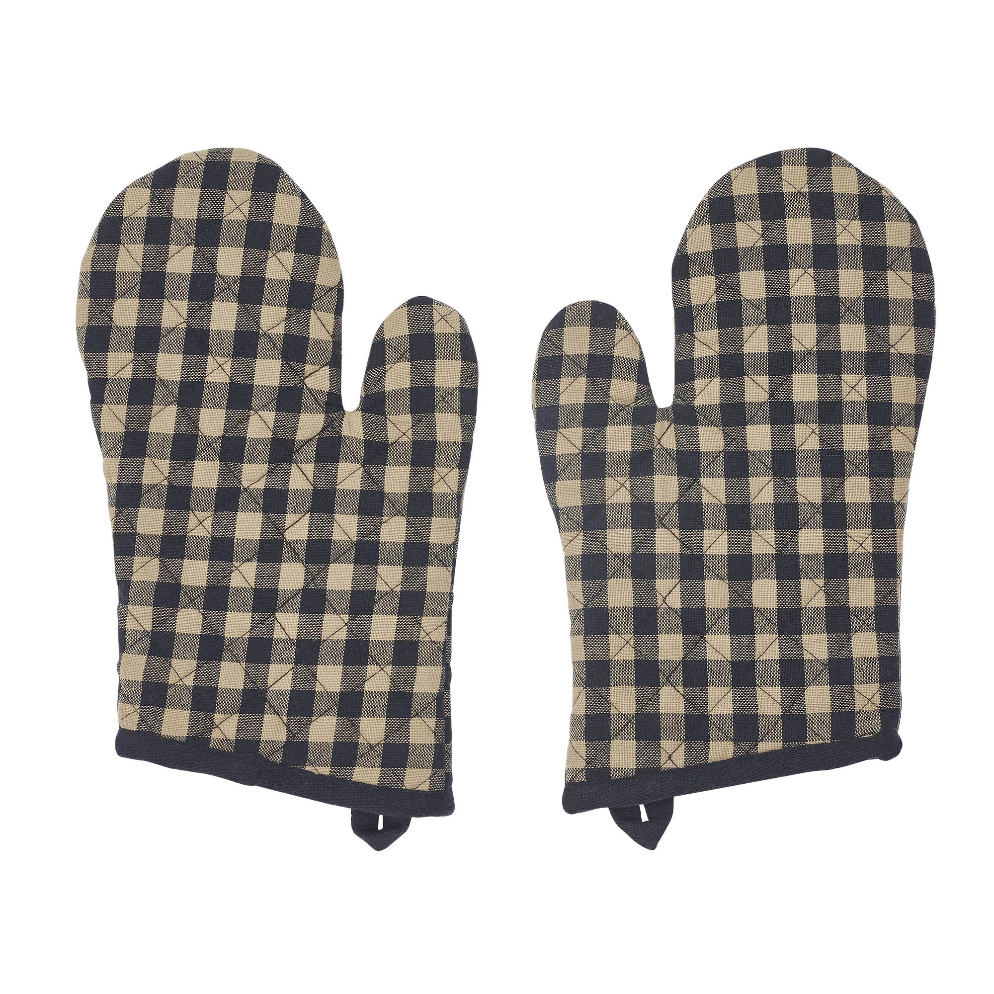 VHC Brands Plaid 100% Cotton Oven Mitt Set | Wayfair | Wayfair North America