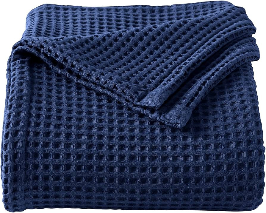 100% Cotton Waffle Weave Bed Blanket | Soft, Breathable, and Lightweight Blanket for All-Season |... | Amazon (US)