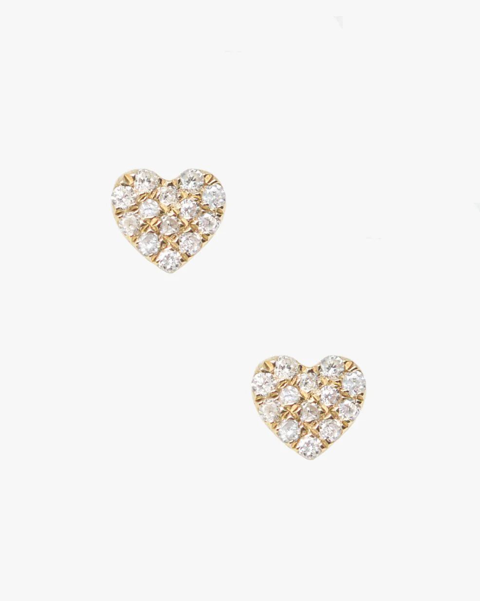 Huntington Diamond Pavé Heart Studs - $181 $265 | Cupcakes and Cashmere