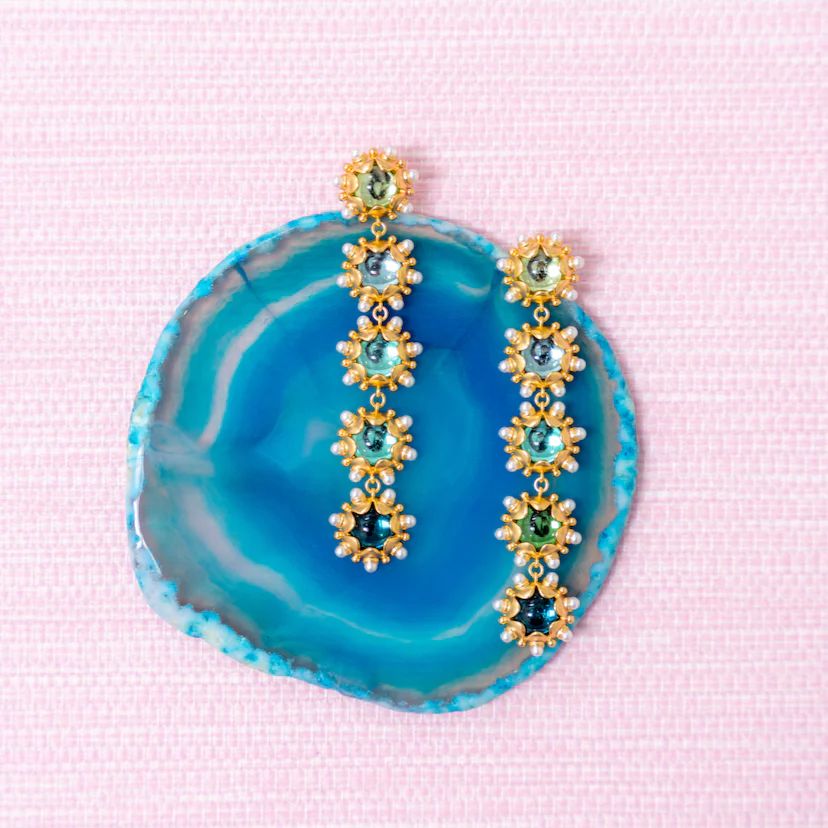 Ombré Perla Earrings - Aqua | Gresham Jewelry