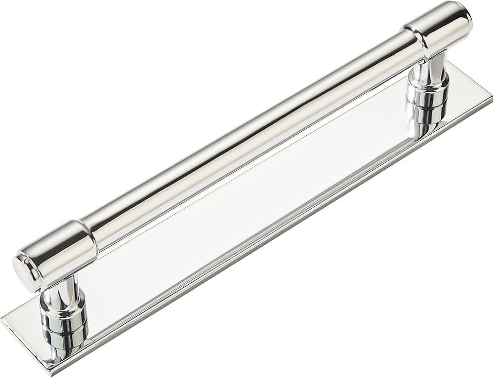 khtumeware 5 Pack 6 Inch（152 mm Center to Center Polished Nickel Cabinet Pull Backplate with Ba... | Amazon (US)