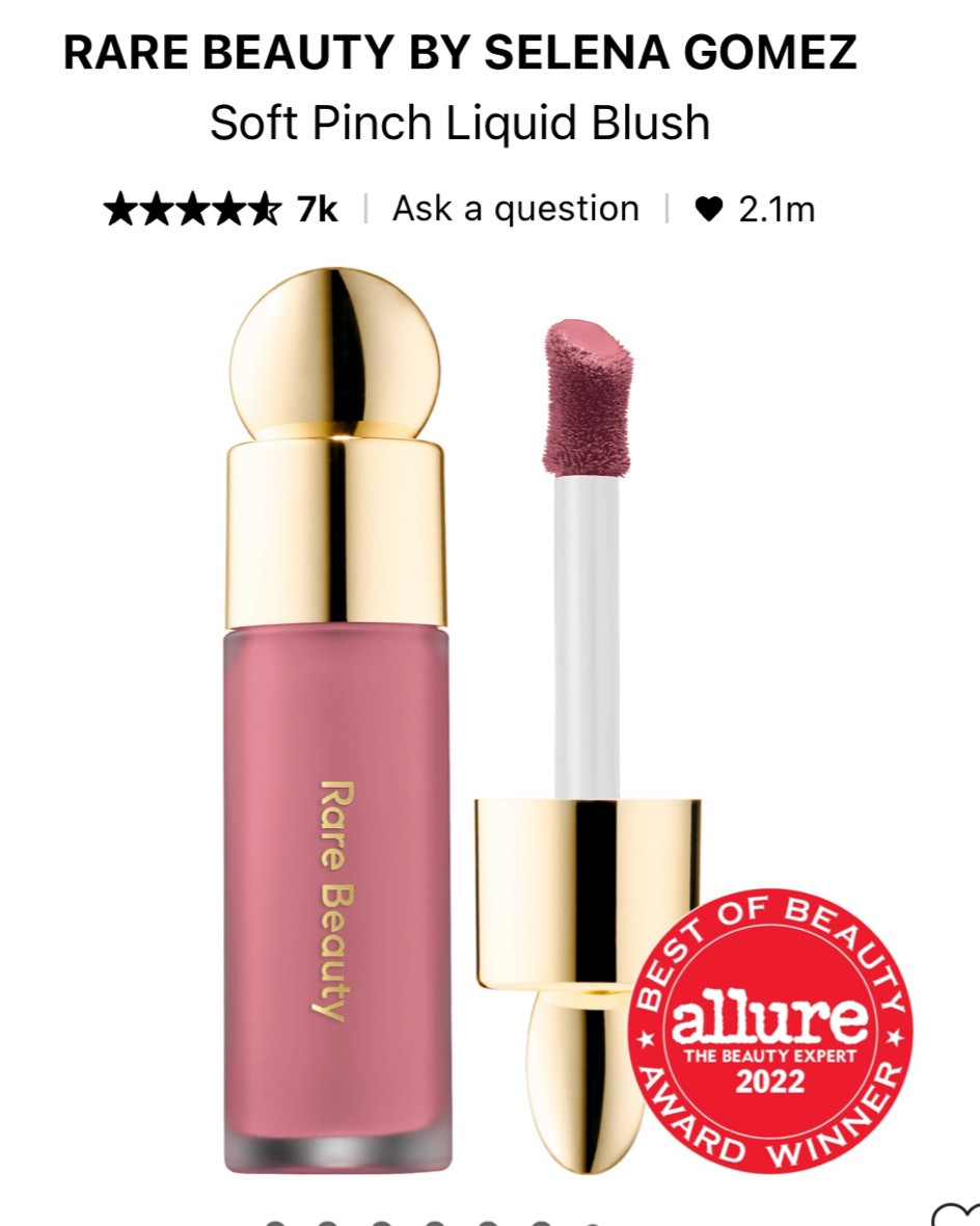 My favorite liquid blush in shade Encourage-  mixed with Rare Beauty liquid luminizer 


#LTKfindsunder100 #LTKbeauty #LTKfindsunder50