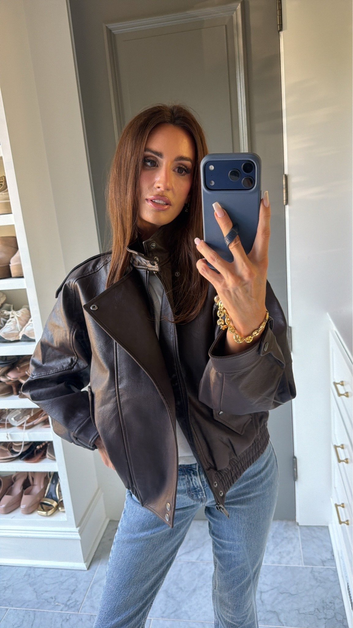#AbercrombiePartner Loving this new @abercrombie vegan leather jacket for Fall! I took size small.

#LTKSeasonal #LTKootd #LTKgrwm