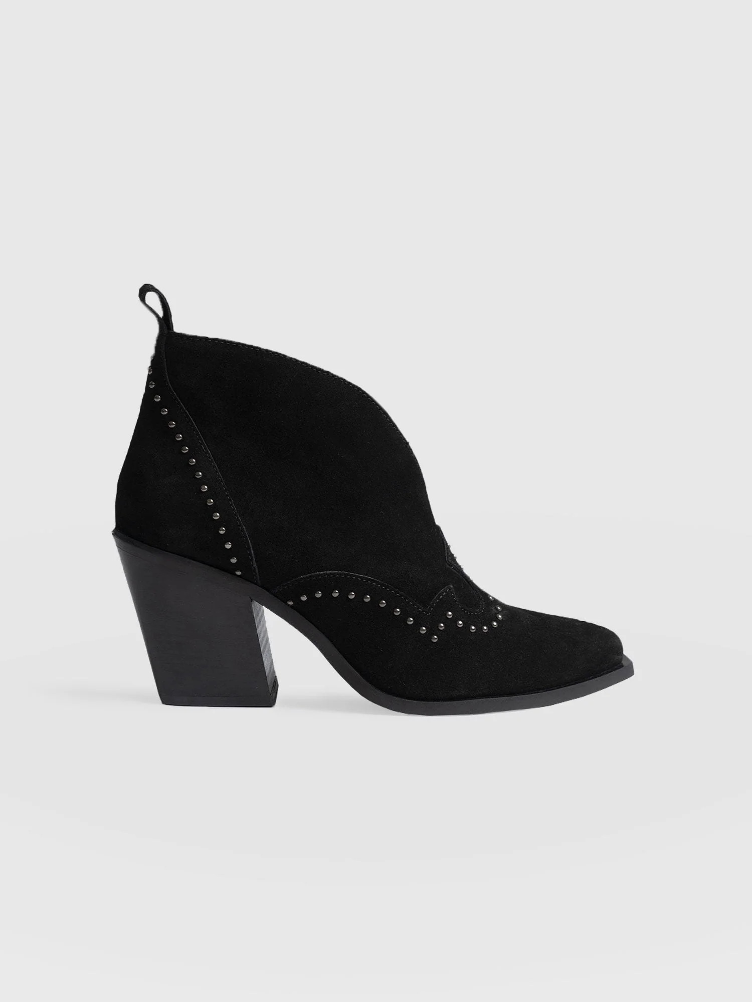 Dallas Studded Ankle Boot - Black | Saint + Sofia