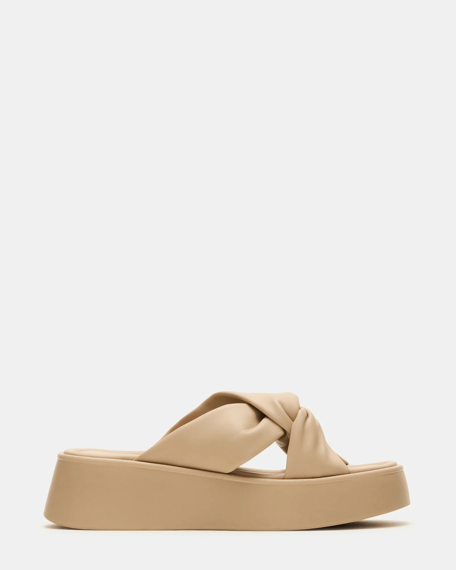CYRIX Taupe Women's Platform Slide Sandal | Steve Madden (US)