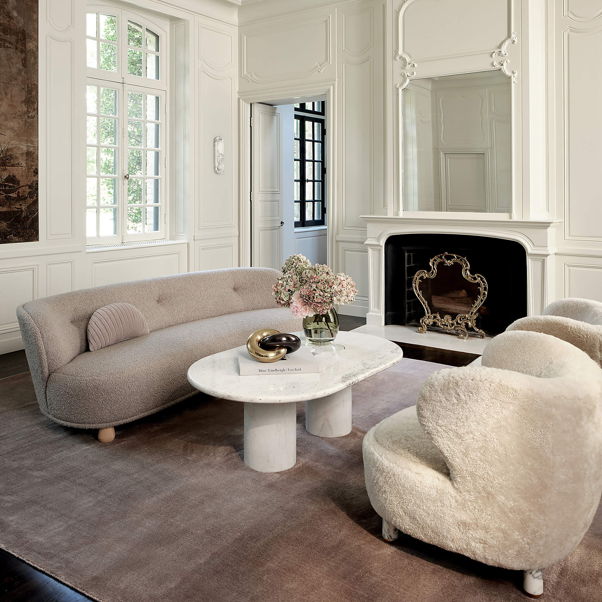 Leonne 90" Grey Boucle Sofa by goop + Reviews | CB2 | CB2