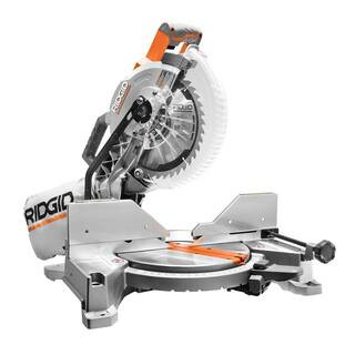 RIDGID 15 Amp 10 in. Corded Dual Bevel Miter Saw with LED Cut Line Indicator R4113 - The Home Dep... | The Home Depot