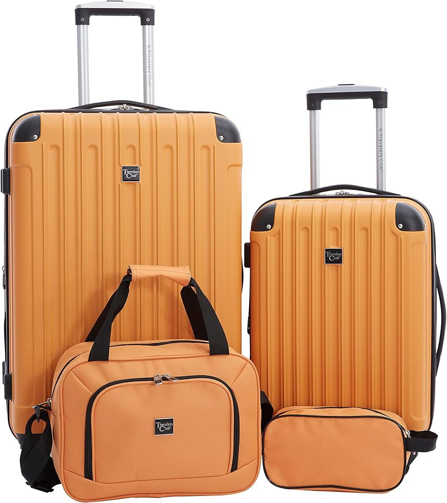 Travelers Club Expandable Midtown Hardside 4-Piece Luggage Travel Set, Rose Gold | Amazon (US)