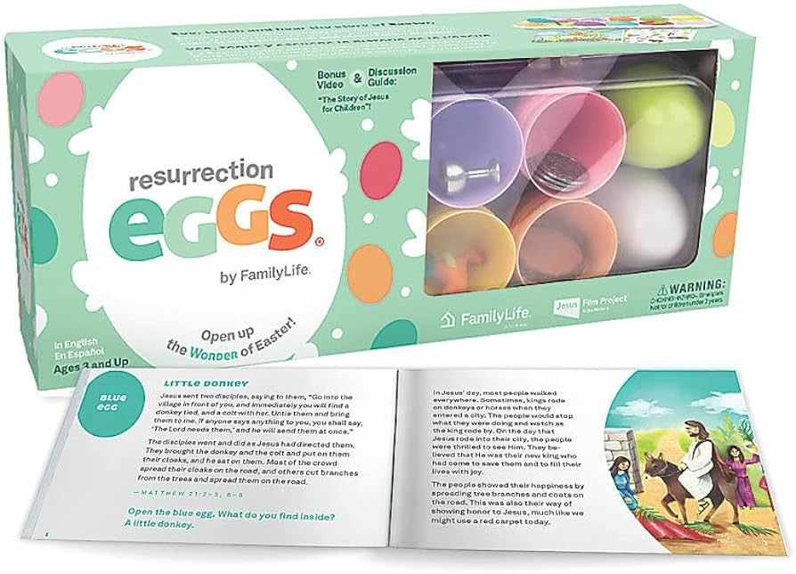 Family Life Resurrection Eggs — 12 Piece Easter Eggs Set with Booklet & Religious Figurines —... | Amazon (US)