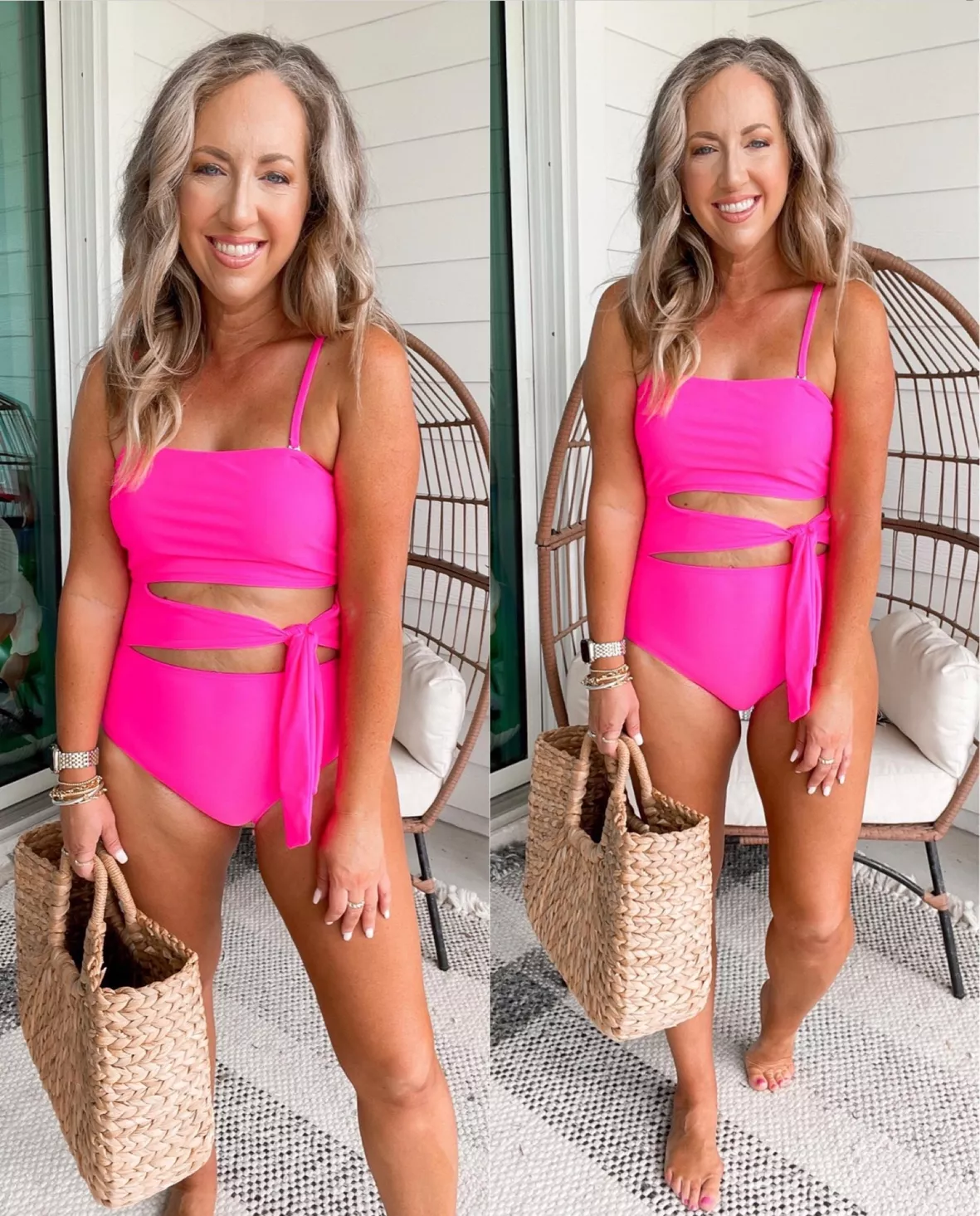 Hot Pink Fashion Swimsuits, Hot Pink Womens Swimsuits