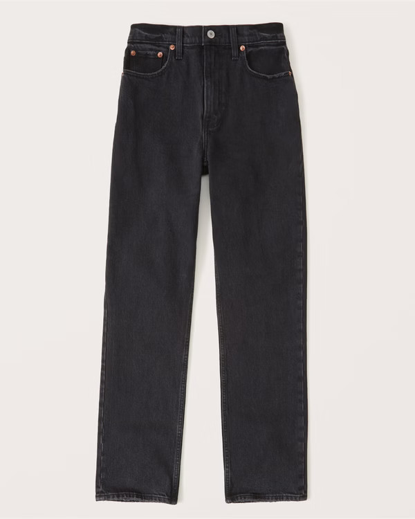 Women's 90s Ultra High Rise Straight Jeans | Women's Bottoms | Abercrombie.com | Abercrombie & Fitch (US)