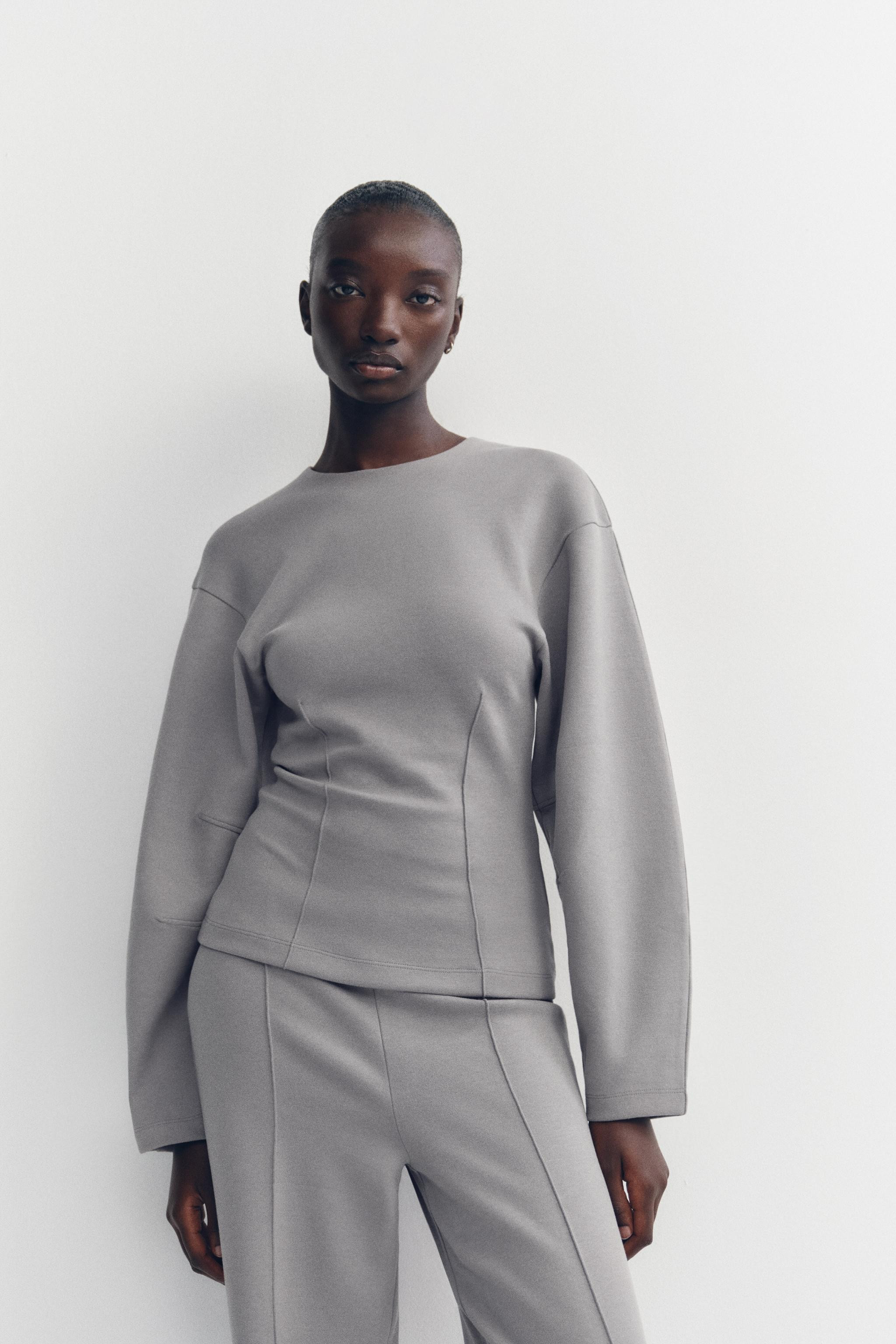 FITTED INTERLOCK SWEATSHIRT | Zara UK