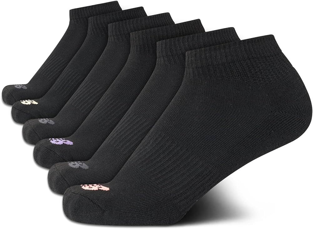 New Balance Women’s Athletic Socks - Cushioned Quarter Cut Ankle Socks (6 Pack) | Amazon (US)