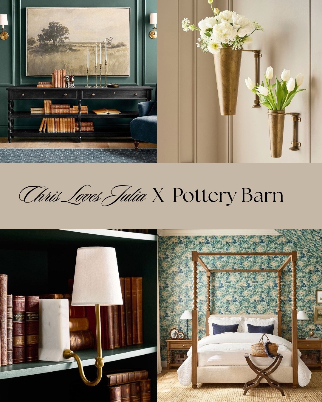 I am so excited about this new Chris Loves Julia x Pottery Barn collaboration collection!
Chris Loves Julia Pottery Barn. Chris Loves Julia Pottery Barn Kids. Chris Loves Julia Pottery Barn Teen. Lakehouse Edit. Moody Modern Traditional. Traditional Transitional Style. Organic Modern Home Decor. Timeless Silhouettes. Heirloom Quality Furniture. Dark Wood Tones. Brass Accents. Stacked Ball Canopy Bed. Upholstered Headboard. Iron Bed Frame. Turned Wood Nightstand. Onyx Nightstand. Six Drawer Dresser. Scallop Dresser. Turned Wood Bookcase. Modern Traditional Writing Desk. Vanity Desk. Demilune Console Table. Entryway Table. Stacked Ball Coffee Table. Side Table. Marble Top Accent Table. Florence Settee. Woven Dining Chairs. Stacked Ball Dining Table. Convex Mirror with Brass Frame. Floor Mirror. Vanity Mirror. Gallery Wall Frames. Walnut Art Frames. Landscape Art Display. Ruffle Rattan Chandelier. Rattan Floor Lamp. Bookshelf Light. Metal Pleated Task Lamp. Taper Sconce. Brass Candlesticks. Iron Candle Holders. Woven Planter Baskets. Marble Decorative Knot. Gingham Quilt Bedding. Block Print Sheets. Indoor Outdoor Living. PNW Inspired Design. Elevated Home Curation.

#LTKHome
