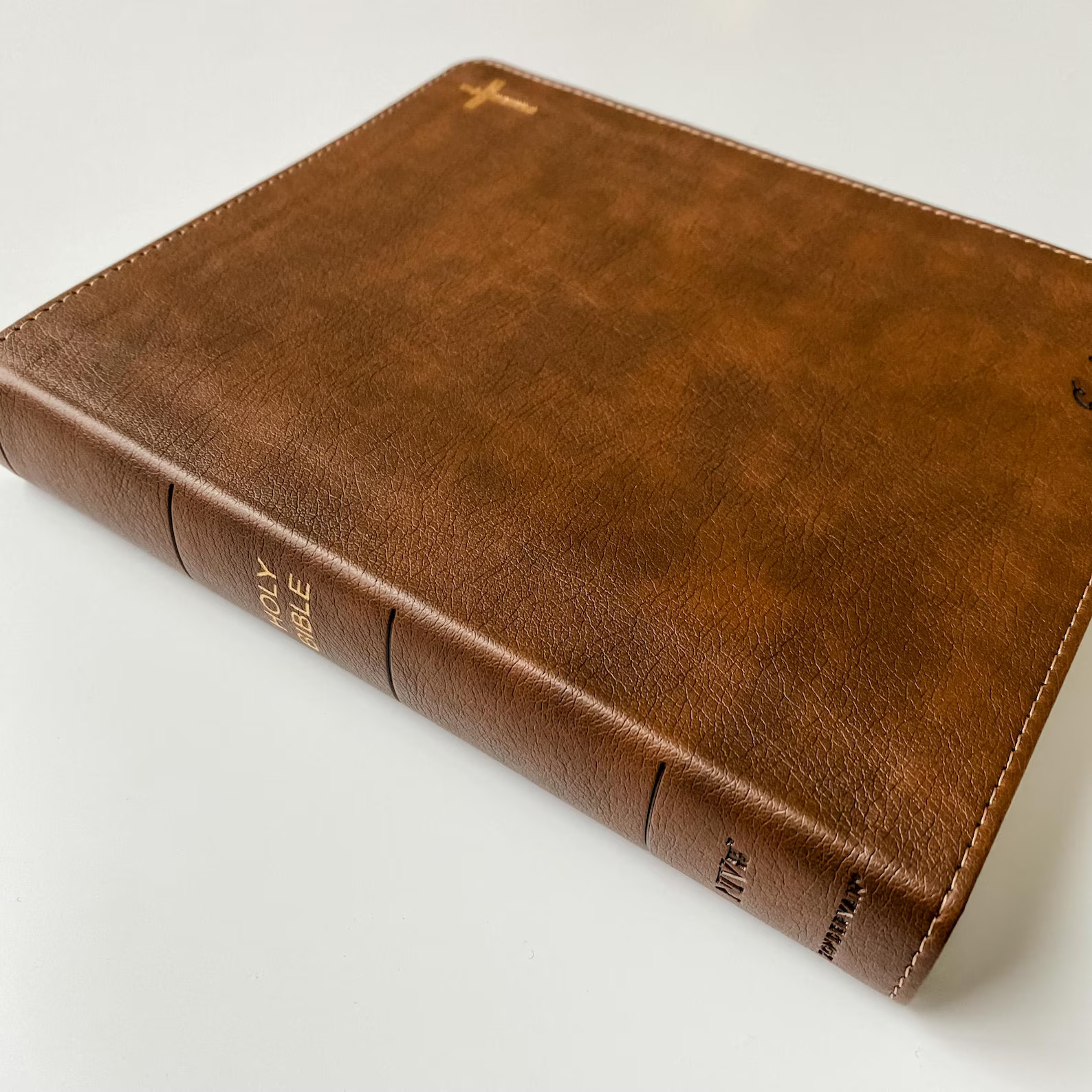 NIV Journaling Bible Gold Cross PERSONALIZED Brown Journaling Bible With Gold Cross Includes Cust... | Etsy (US)