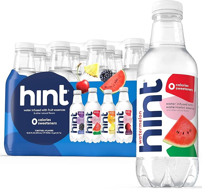 Hint Fruit-Infused Bottled Water, Best Sellers Variety Pack - Sugar Free Flavored Water with Zero... | Amazon (US)