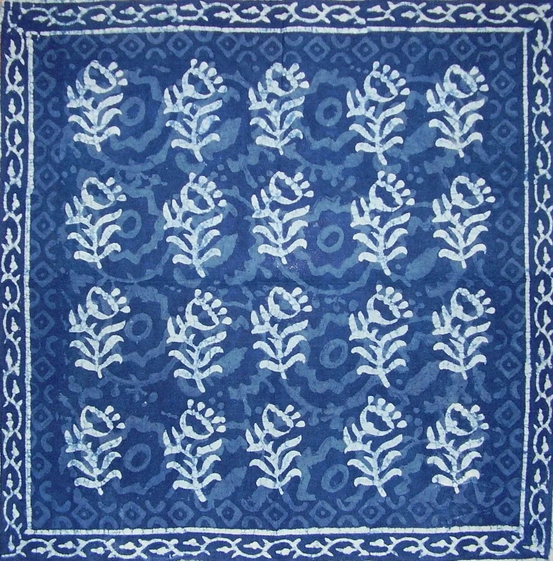 Dabu Block Print Cotton Table Napkin 18" x 18" Indigo Blue - Walmart.com | Walmart (US)
