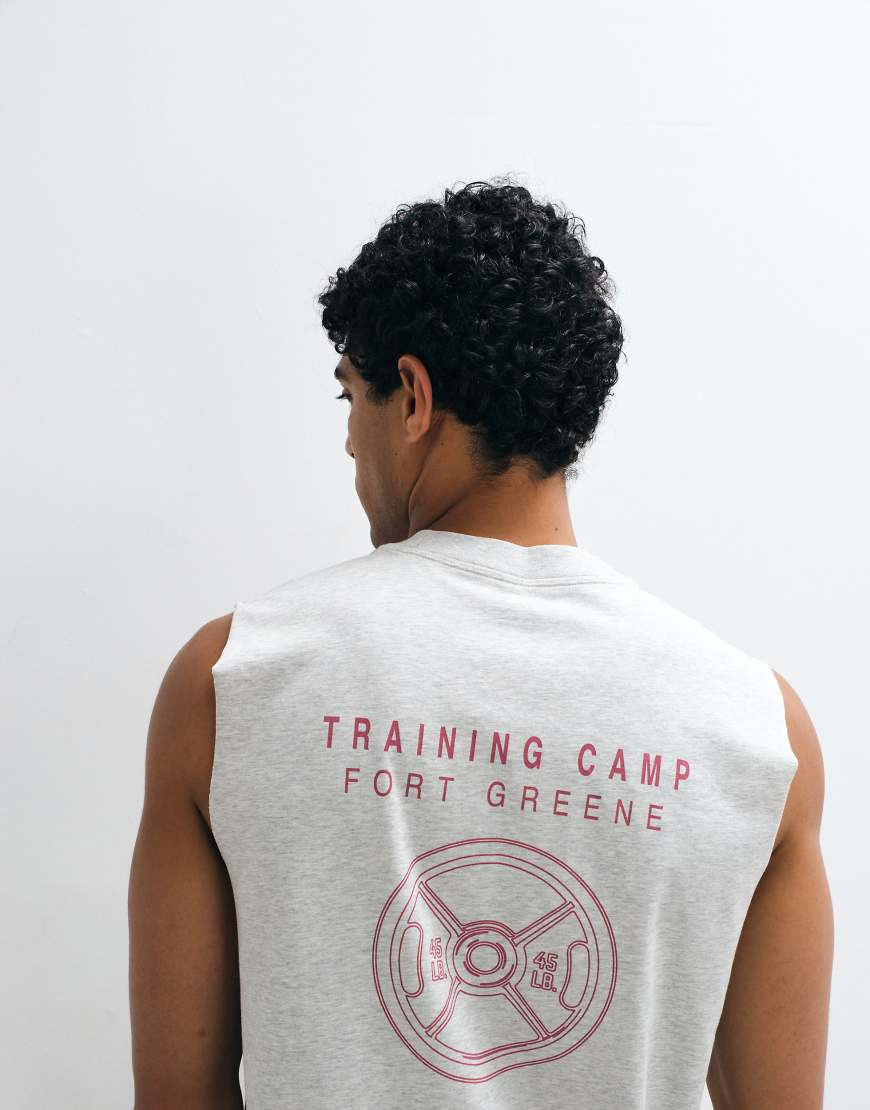 Abercrombie & Fitch YPB performance muscle tank in light gray | ASOS (Global)
