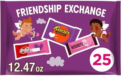 HERSHEY'S, KIT KAT and REESE'S Assorted Chocolate Snack Size, Valentine's Candy Bag, 12.47 oz (25... | Amazon (US)