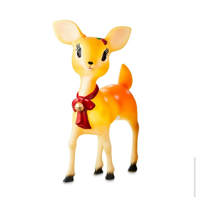24” LED Reindeer Blow Mold Christmas Decoration by Holiday Time - Walmart.com | Walmart (US)