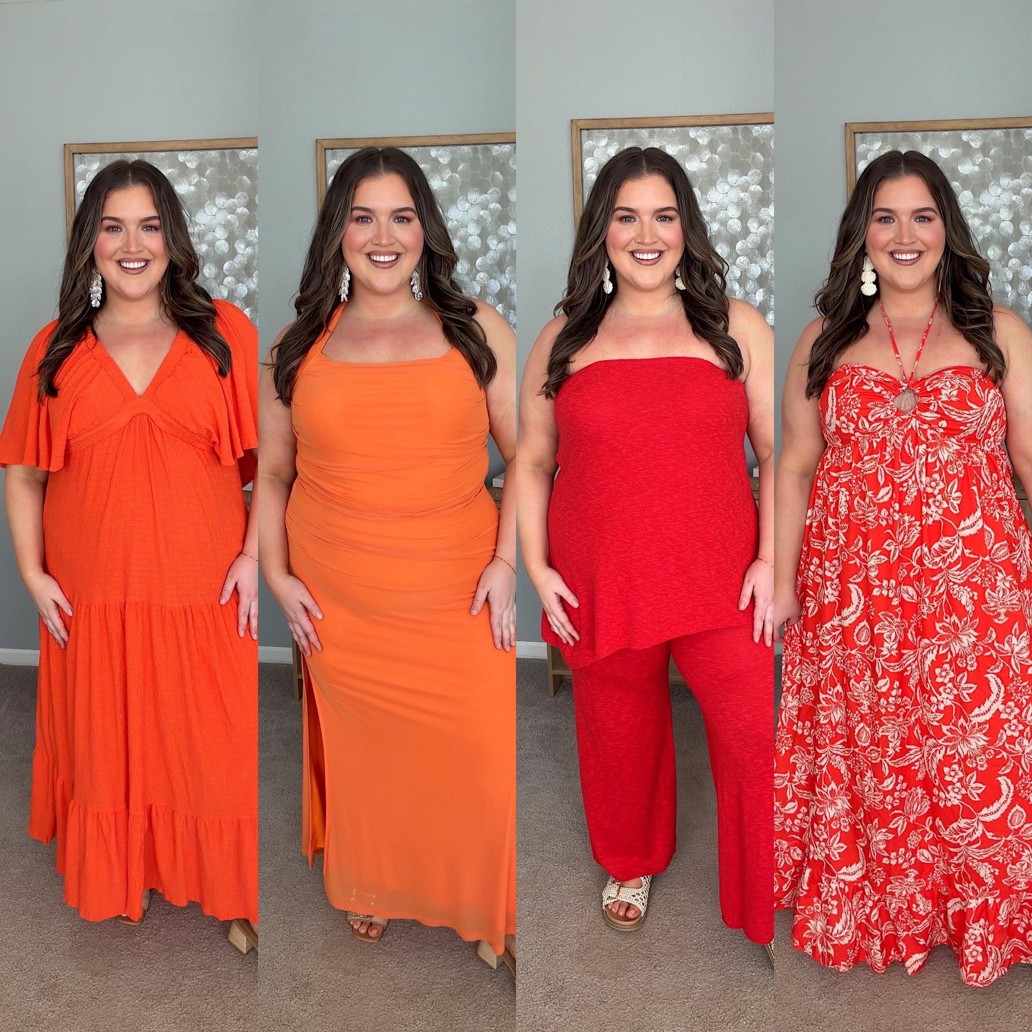 Colorful resort wear vacation outfits styled for Mexico ☀️🧡🌺 Narrowed it down to 2 colors for each color theme night. I’m wearing a size XL + XXL
Beach style, vacay, plus size fashion, strapless, halter dresss

#LTKootd #LTKPlusSize #LTKSeasonal