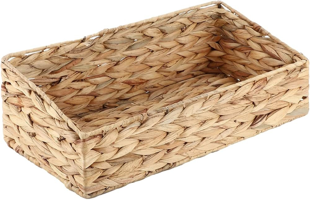 Hand Woven Water Hyacinth Baskets for Organizing Woven Trapezoid Basket Pantry Baskets Trapezoid ... | Amazon (US)