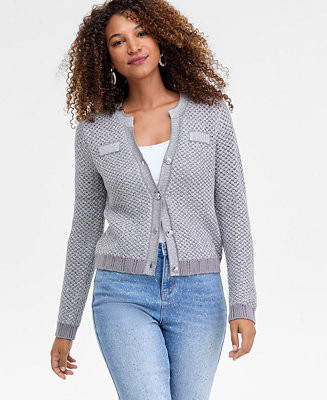 I.N.C. International Concepts Women's Metallic Cardigan, Macy's Exclusive - Macy's | Macy's