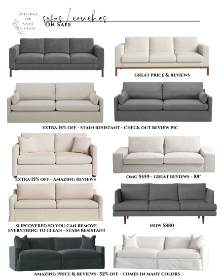 Modern sofa neutral. Beige sofa white. Grey sofa Slipcovered. Sofa Stain resistant couch. 

#LTKsalealert #LTKFind #LTKhome