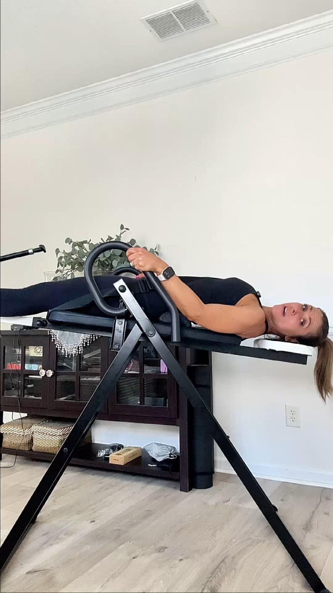 This gravity inversion table includes adjustable height settings, lumbar support, memory foam padding, multiple inversion angles, and a foldable design so it doesn’t take up a lot of space.

People often use inversion tables for:
• Sciatica relief
• Lower back pain relief
• Herniated disc discomfort
• Spinal decompression
• Back stretching and mobility

If you’re curious about inversion therapy for back pain relief, the one I’ve been testing is linked in my shop.

#backpainrelief
#sciaticarelief
#inversiontherapy
#over40wellness
#wellnesstools