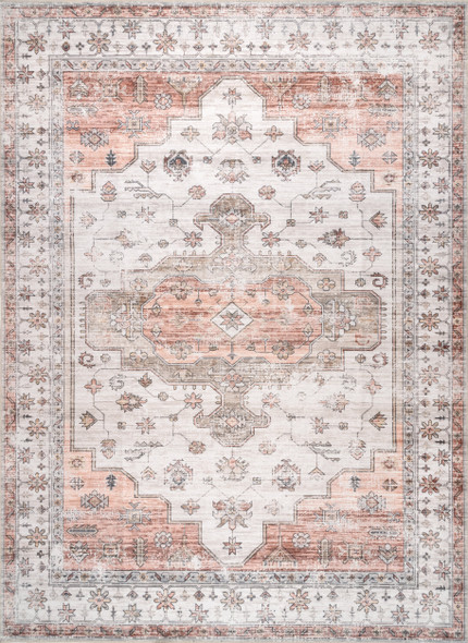 Francis Cartouche Medallion Washable Rug