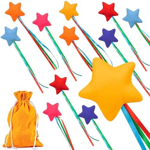 ZEBNYYA 12PCS Star Bean Bags Toss for Kids, Nylon Cornhole Bean Bags for Tossing with 1 Carry Bag... | Amazon (US)