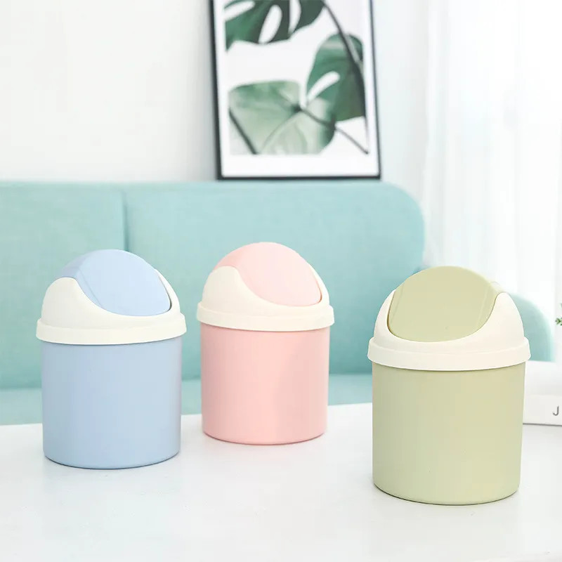 Creative Mini Flip Top Desktop Trash Can With Lid Plastic Waste Paper Basket For Home And Office ... | Temu Affiliate Program