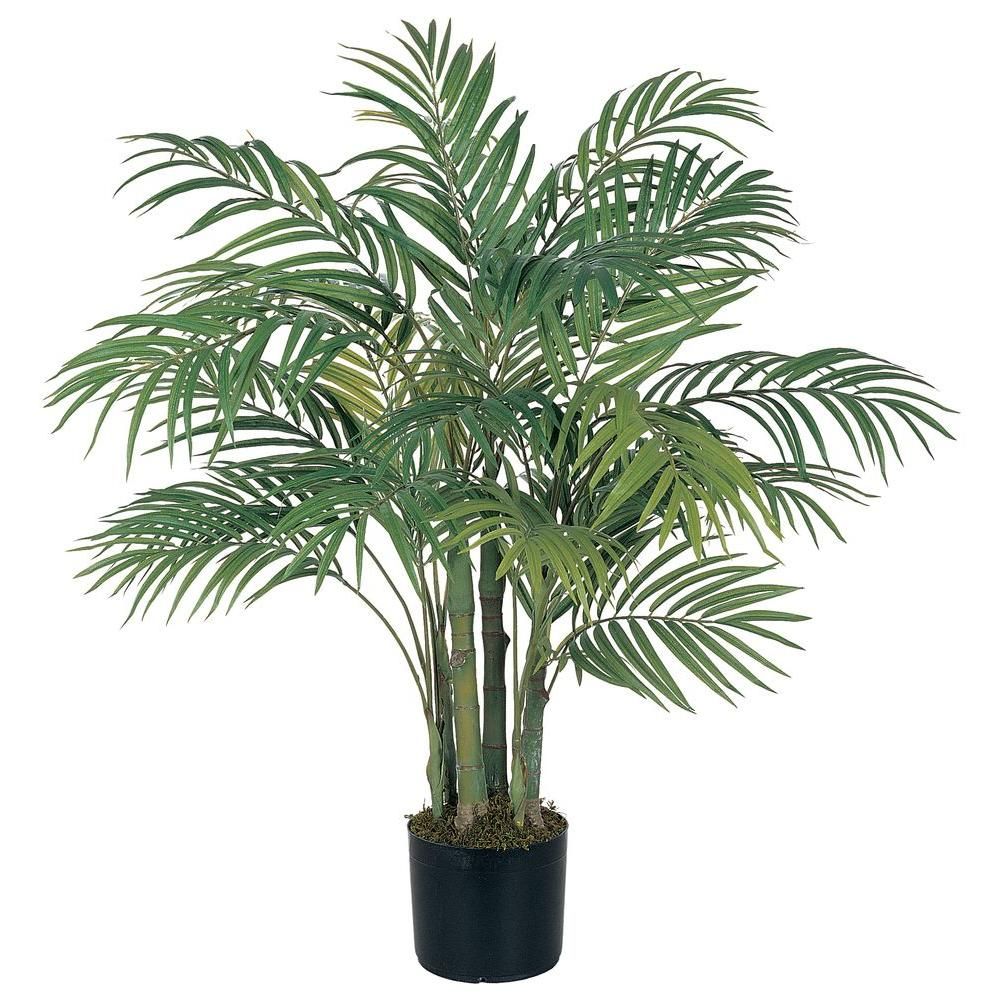 Nearly Natural 3 ft. Areca Silk Palm Tree-5000 - The Home Depot | The Home Depot