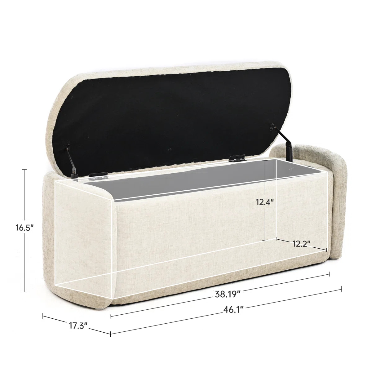 Stana Upholstered Storage Ottoman Bench with Large Hidden Storage | Wayfair North America