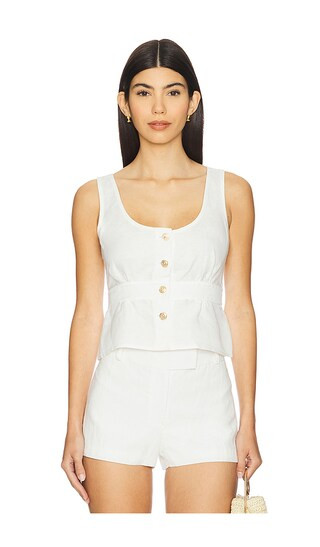 PAIGE Caine Top in White. - size 8 | Revolve Clothing (Global)