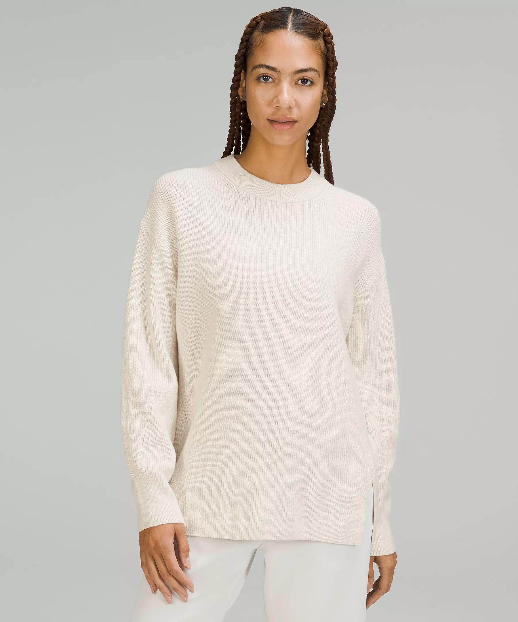 Merino Wool-Blend Ribbed Crewneck Sweater | Lululemon (US)