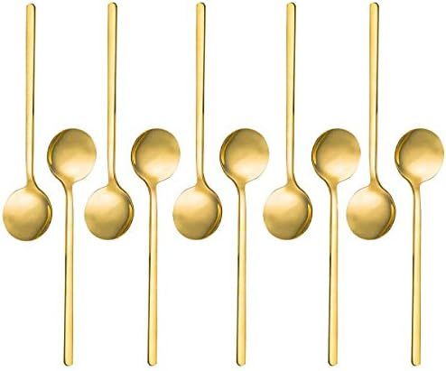 Amazon.com: 12 Pack Espresso Spoons, 5.3 Inch Mini Coffee Spoons, Gold Plated Stainless Steel Tea... | Amazon (US)