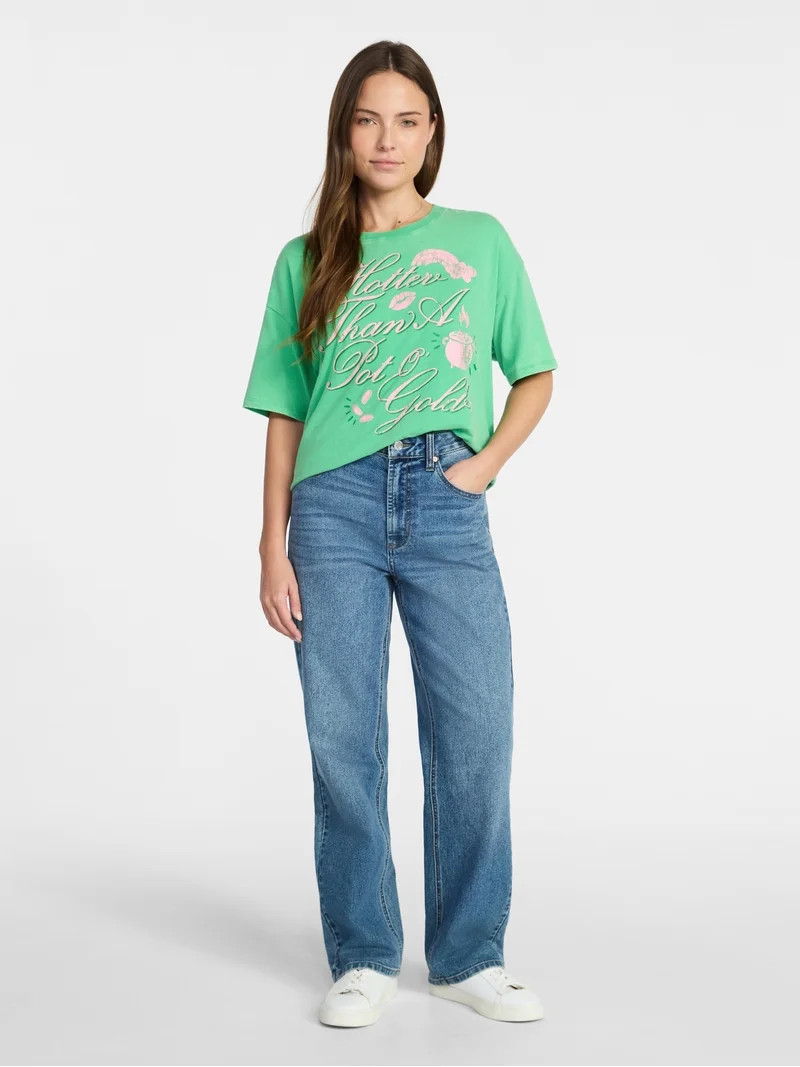 Saint Patrick's Day Women's Hotter Pot of Gold Graphic Tee from Way to Celebrate, Sizes S-XXXL | Walmart (US)